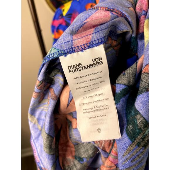 Diane Von Furstenberg DVF Devon Midi Dress Royal Blue size 16 - Picture 5 of 6